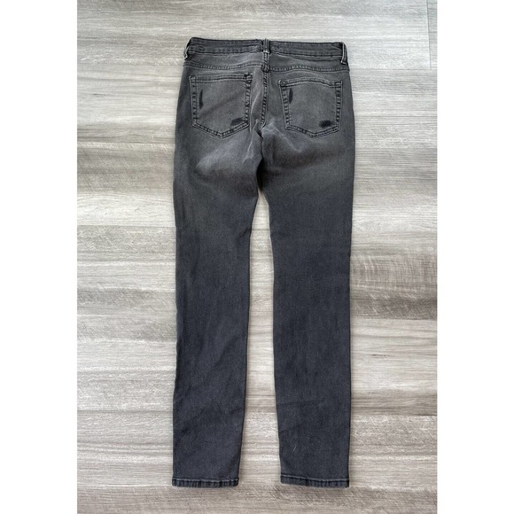 Forever 21 Black Distressed Skinny Jeans Size 26 Stretch E3 - Picture 2 of 3